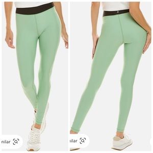 •WEWOREWHAT• High Rise Leggings in Fair Green / Black‎ Size XS